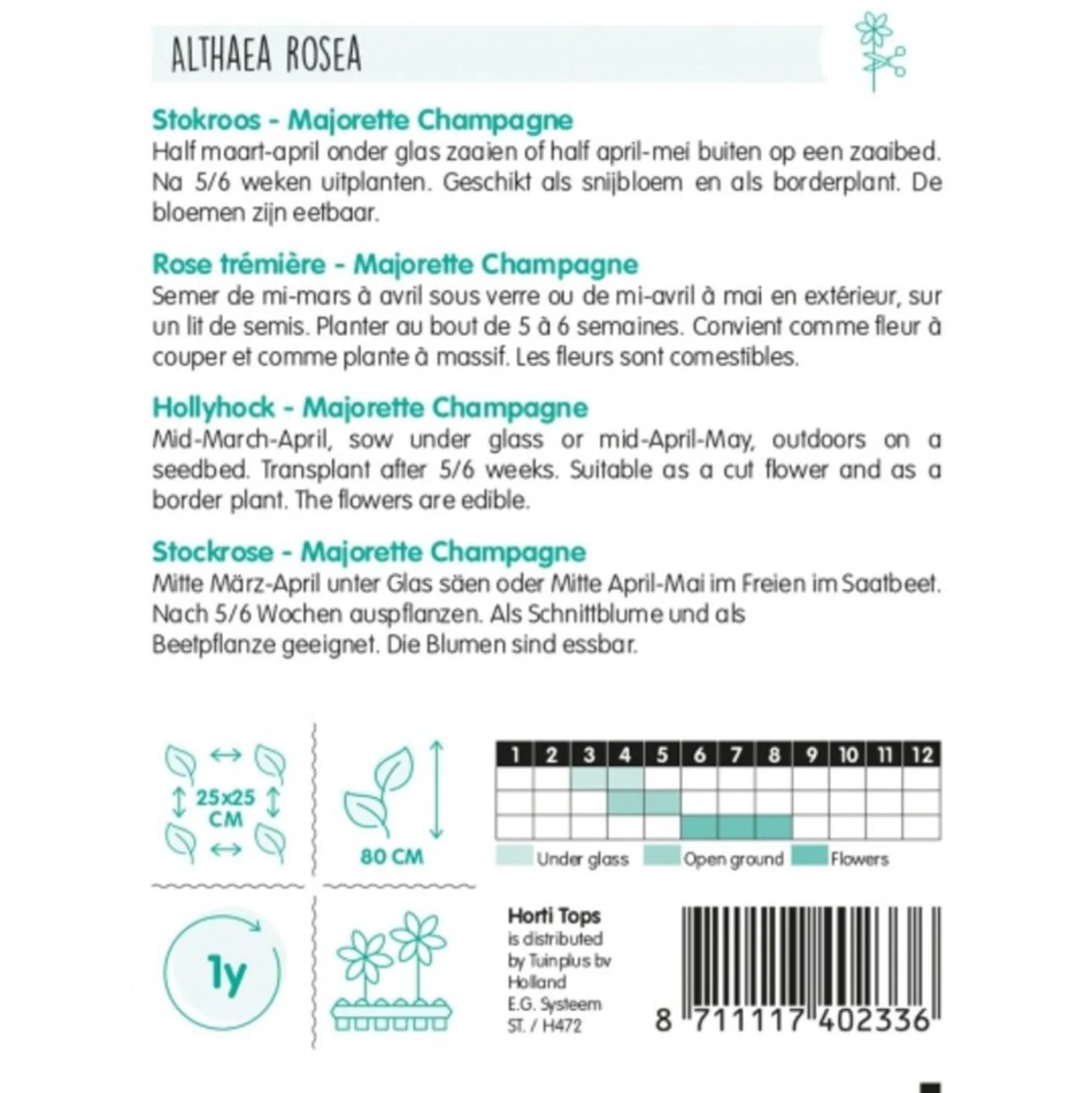 Alcea Majorette champagne (Stokroos) zaad