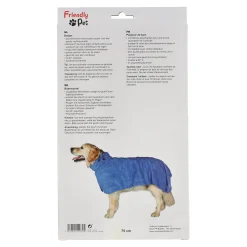 Badmantel hond blauw XL 75cm