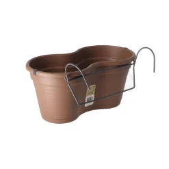 Balkonpot set 37 cm taupe Florus