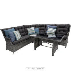 Bank hoek rond Sicura Willow Grey Bois le Duc