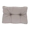Basic taupe lounge rugkussen 60x40