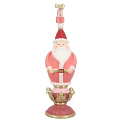 Beeld kerstman roze 40cm
