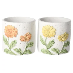 Bloempot cement 10 cm 3 assorti