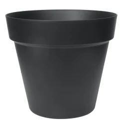 Bloempot straight 25 cm black