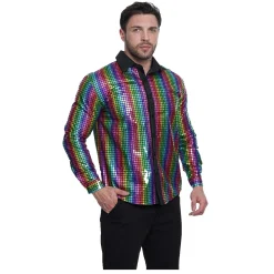 Blouse Carnaval regenboog S