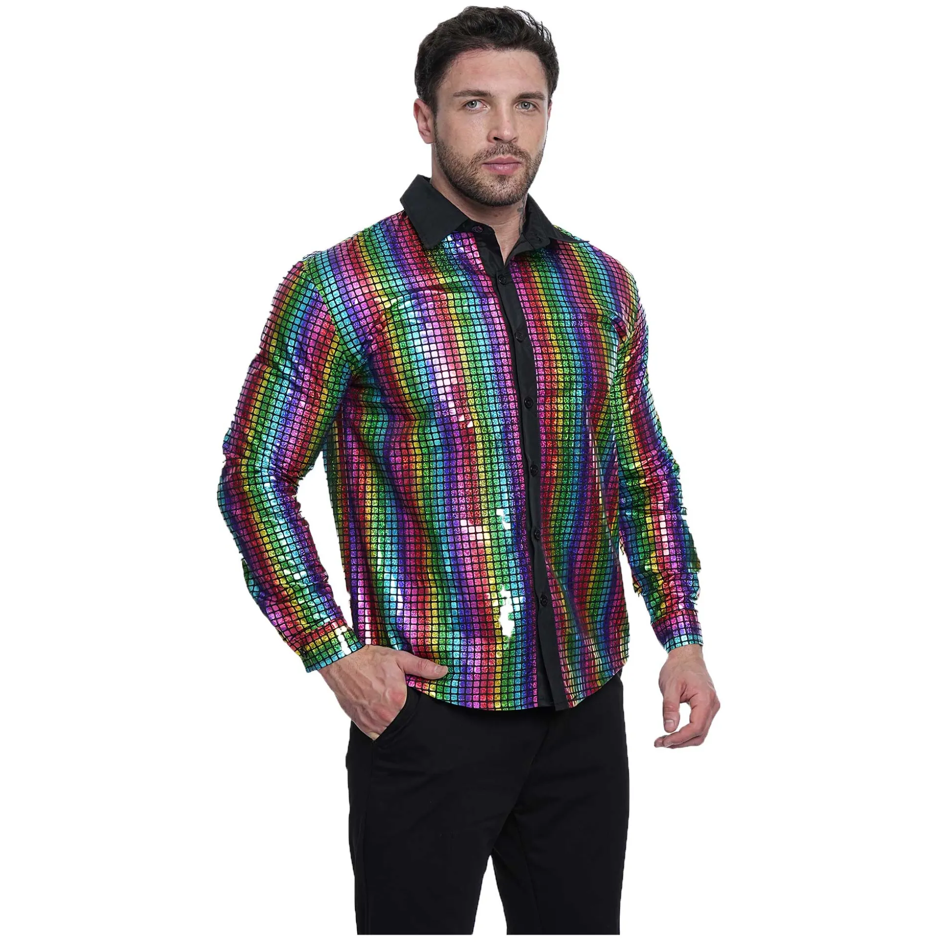 Blouse Carnaval regenboog S