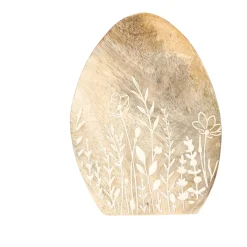 Ei staand bloem hout 12 cm