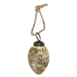 Hanger ei glas 6x4cm goud