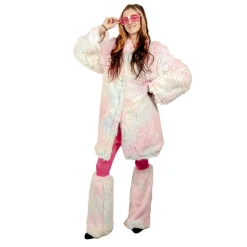 Jas fluffy rainbow S-M