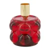 Kaarshouder glas rood 8 x 10 cm