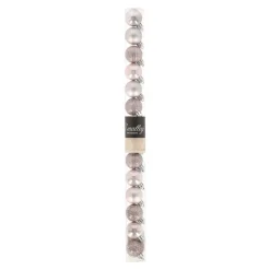 Kerstbal 3 cm mix tube 14st. poederroze