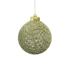 Kerstbal onbreekbaar groen 8cm