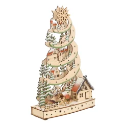 Kerstdorp boom en chalet 20 x 33 cm