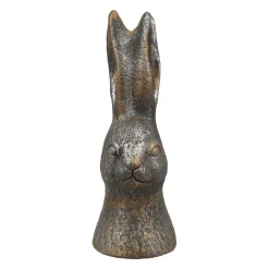 Konijn cement 26 cm antiek zwart