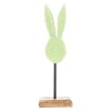 Konijn op voet 23cm groen