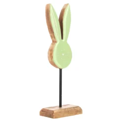 Konijn op voet 23cm groen