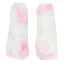 Leg warmer fluffy rainbow 2st.