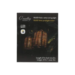 Partylight solar 10LED Warm Wit