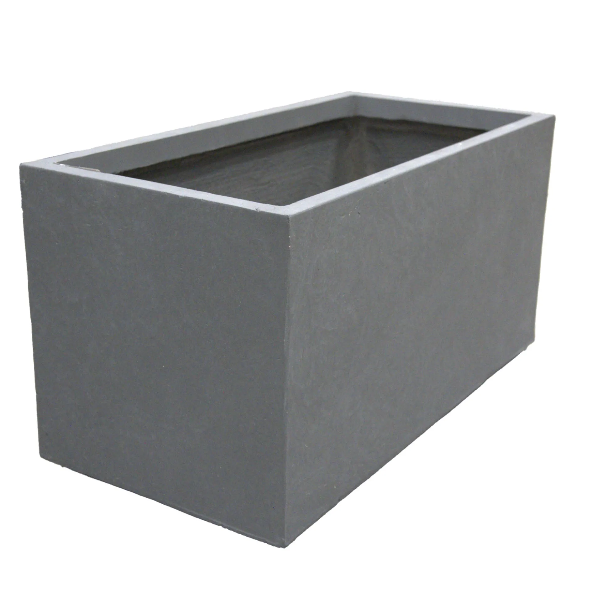 Pot Clayfibre Bigular auth. grey 60 cm