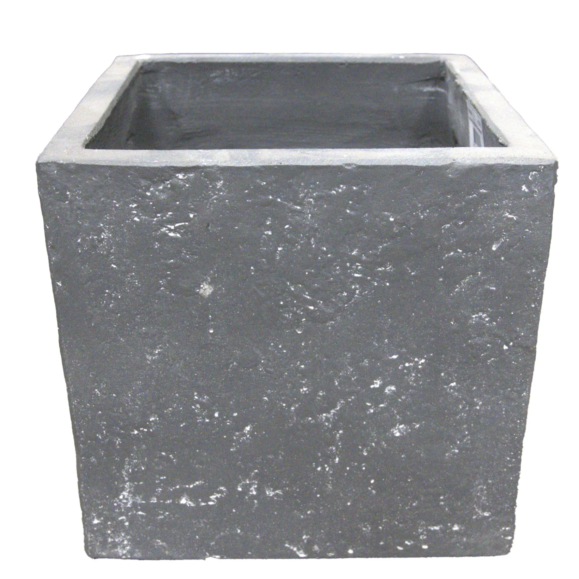Pot Clayfibre Cubi auth. grey 23 cm