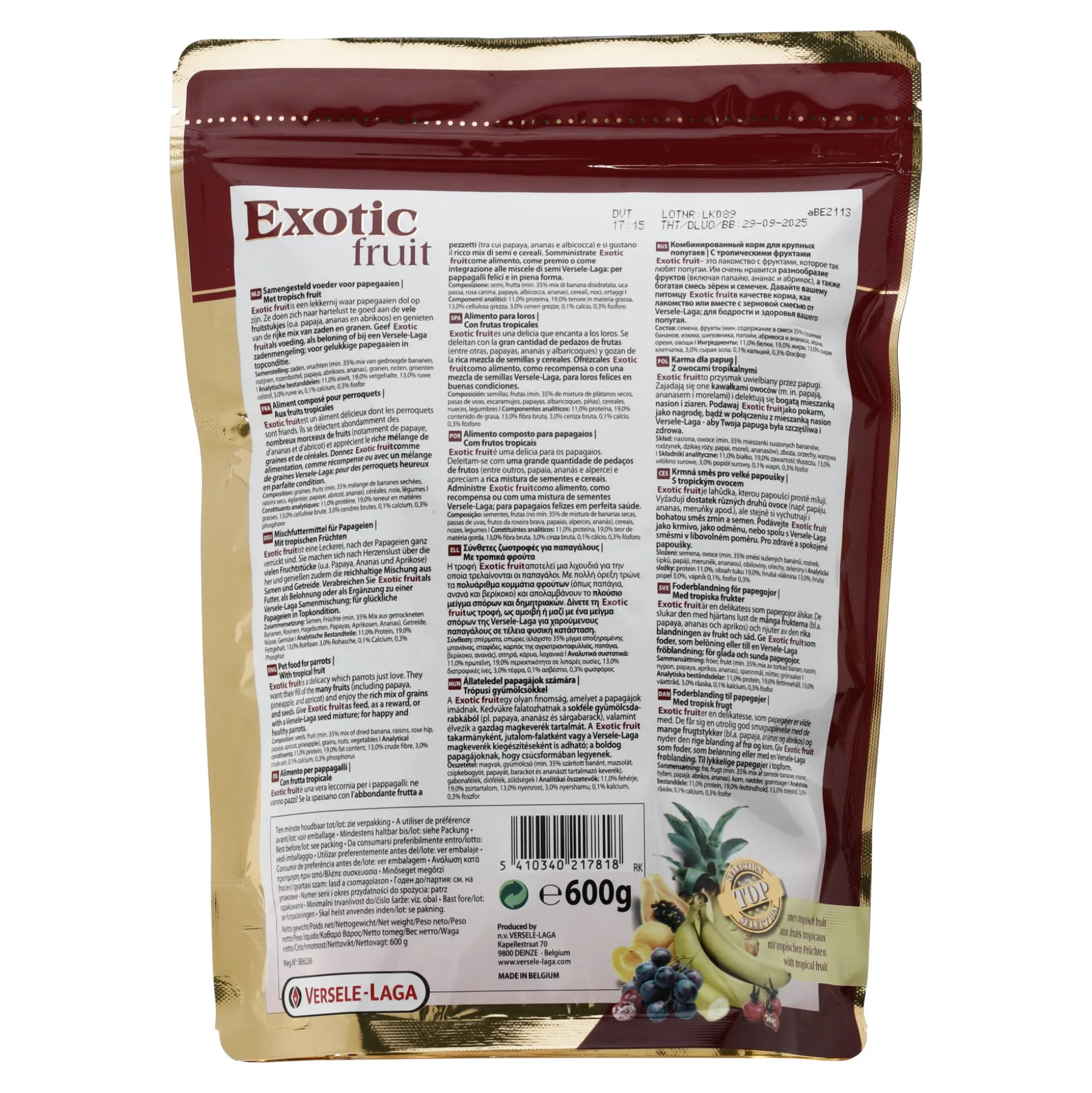 Snack exotisch fruit mix 0.6kg