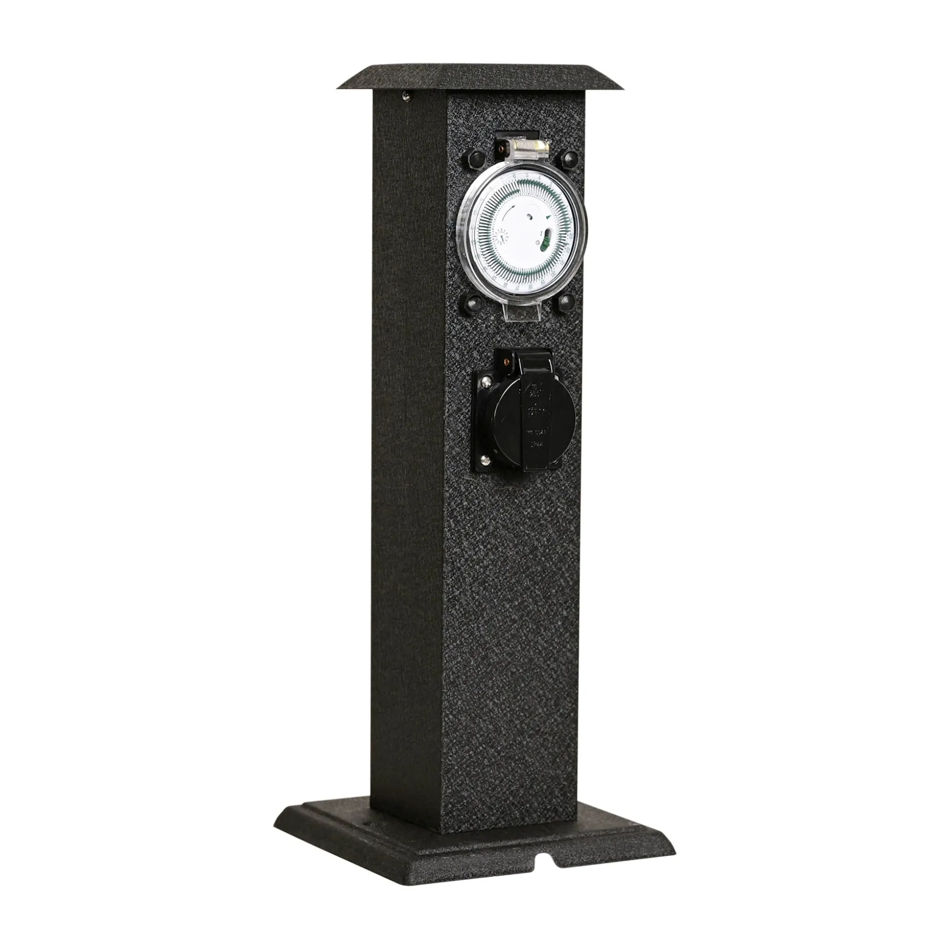 Sokkel tuincontact + timer 2x230V BE Diamant