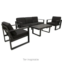 Stoel Lucito antraciet met kussen