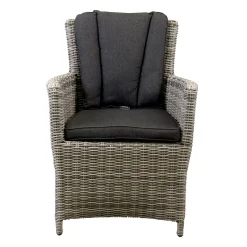 Stoel Sauro white grey met kussen