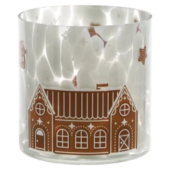 Theelichthouder gingerbread-huis
