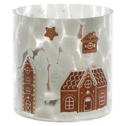 Theelichthouder gingerbread-huis