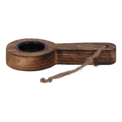 Theelichthouder lepel hout 25 cm