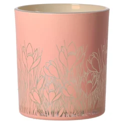 Theelichthouder pink garden 8 x 10 cm
