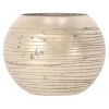 Theelichthouder van glas, zilver, 10 cm 2 assorti