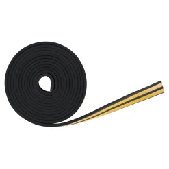 Tochtstrip E rubber 6 m zwart