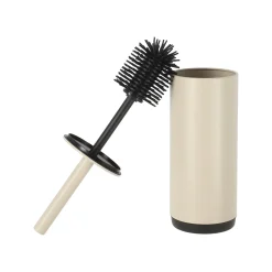 Toiletborstel met houder soft close beige