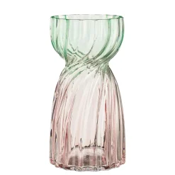 Vaas glas Alizon roze 25 x 13 cm