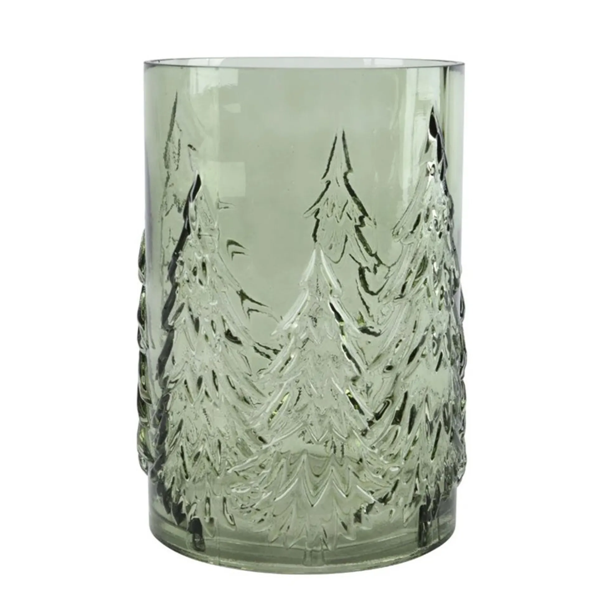 Vaas glas boom groen 22 cm