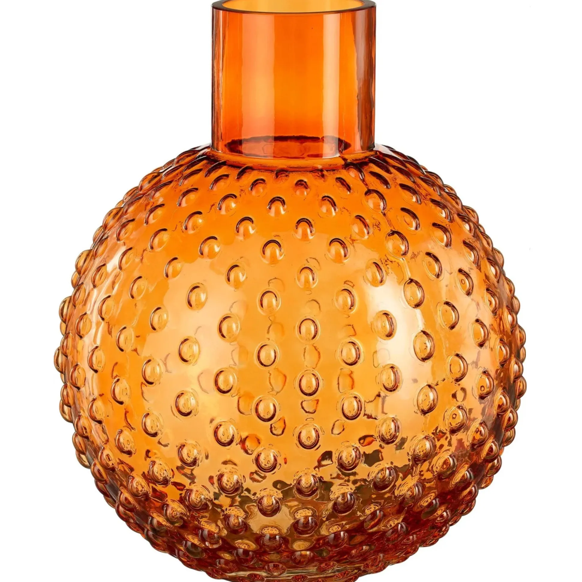 Vaas glas Dionne oranje 28 x 22 cm