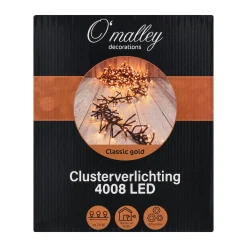 Verlichting cluster 4008 LED classic gold