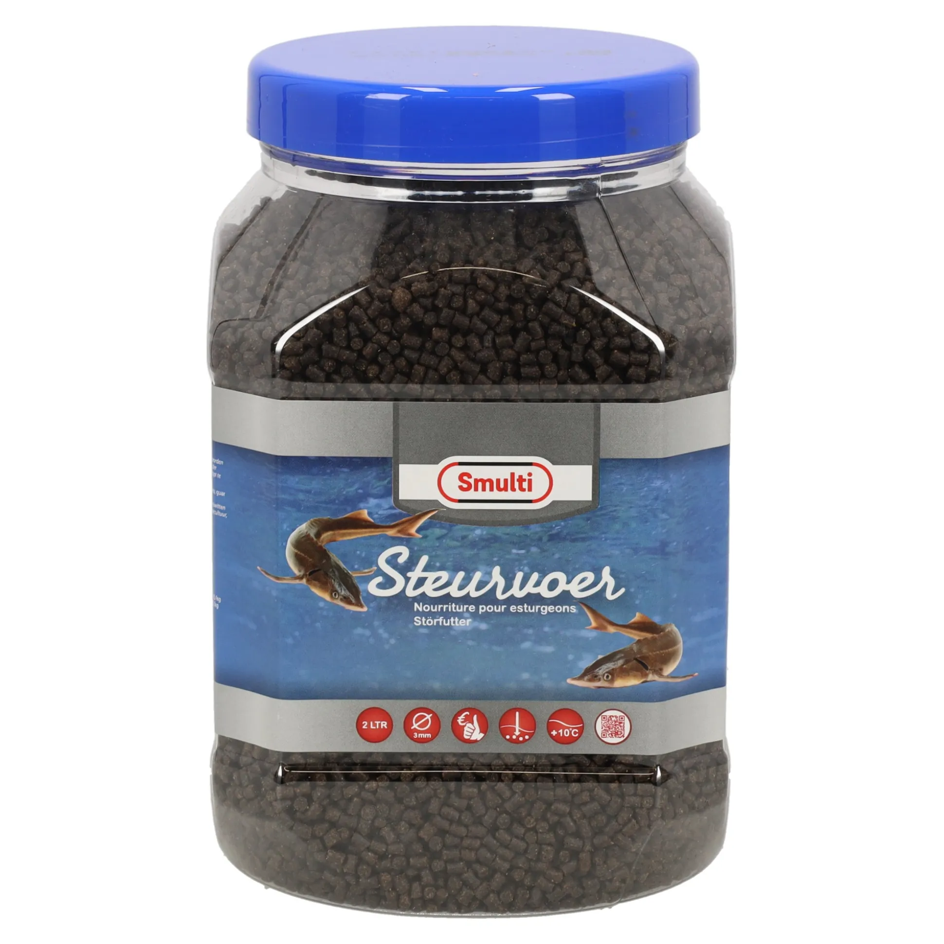 Visvoer steur 3mm 2L Smulti