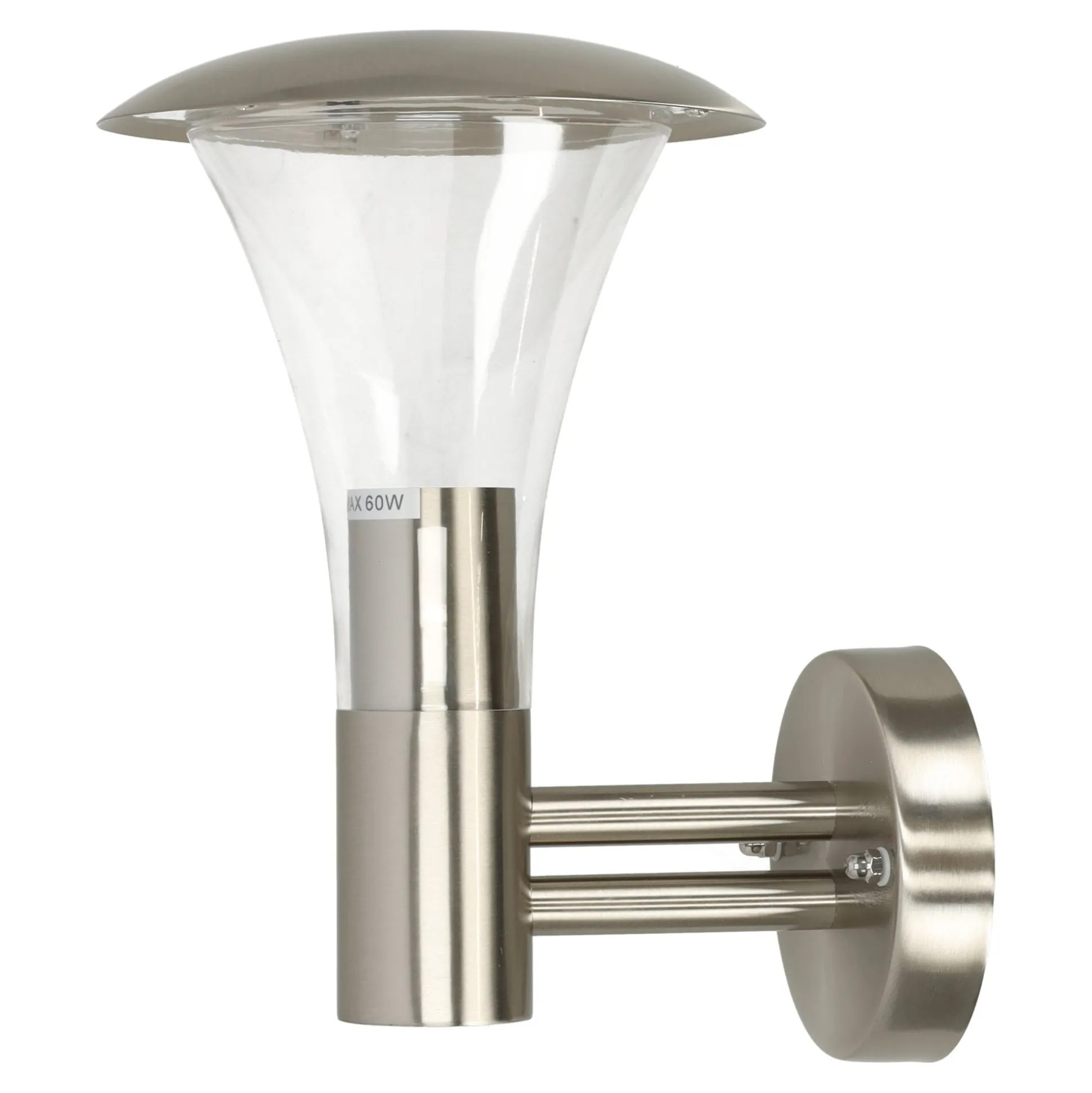 Wandlamp Belluno RVS staand Diamant