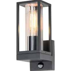 Wandlamp Dogato zwart + sensor