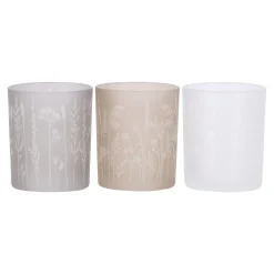 Windlicht Graser 8 cm 3 assorti