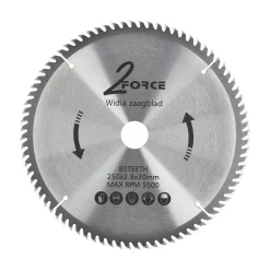 Zaagblad Ø250 mm 30as 80T 2-force