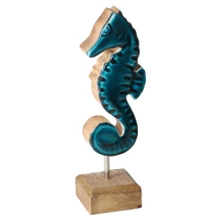 Zeepaard op voet 18 cm blauw