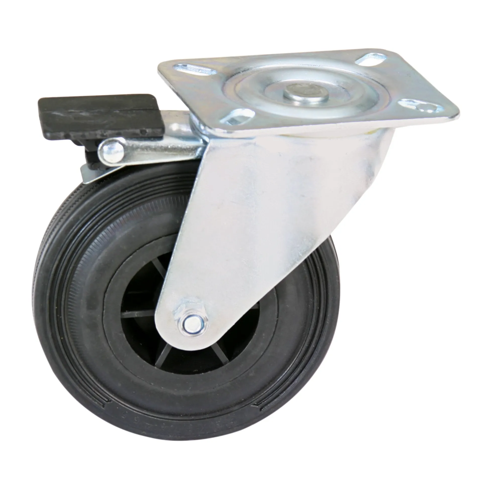 Zwenkwiel met rem ZP63A 200mm